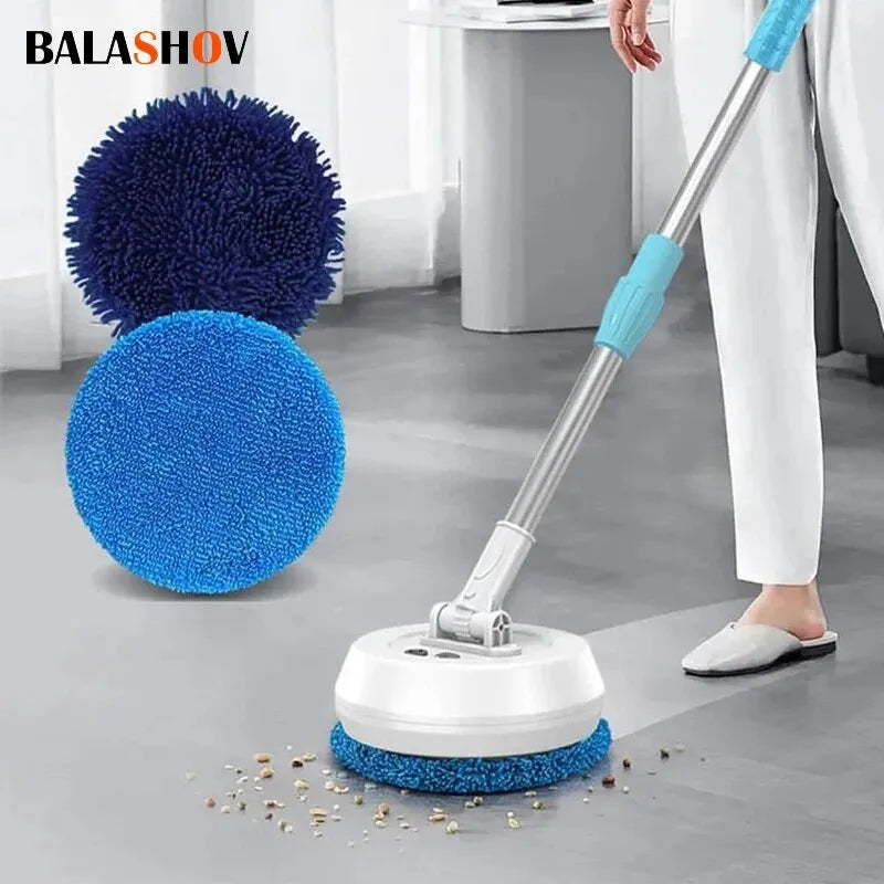Wireless Electric Spin Mop — 2-in-1 Wet & Dry, Telescopic Handle, USB Rechargeable