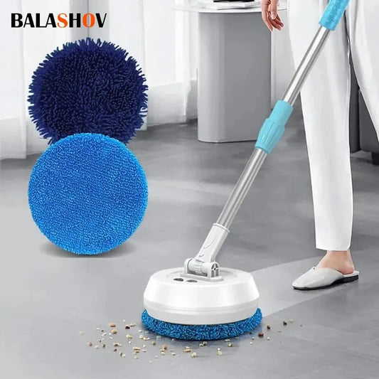 Wireless Electric Spin Mop — 2-in-1 Wet & Dry, Telescopic Handle, USB Rechargeable