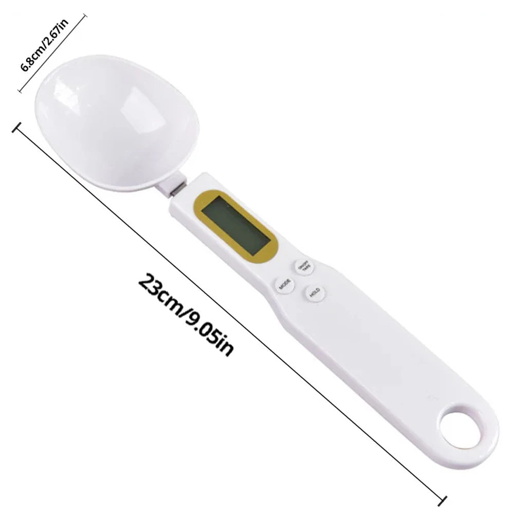 Digital Kitchen Scale Spoon — Portable LCD Food Measuring Scale, 500g / 0.1g