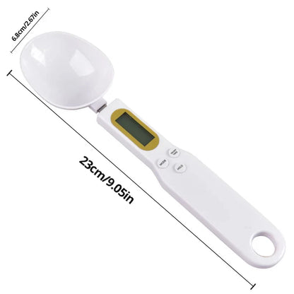 Digital Kitchen Scale Spoon — Portable LCD Food Measuring Scale, 500g / 0.1g