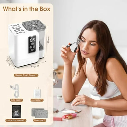 Professional Makeup Brush Cleaner & Dryer — 5-in-1 Deep Clean Machine