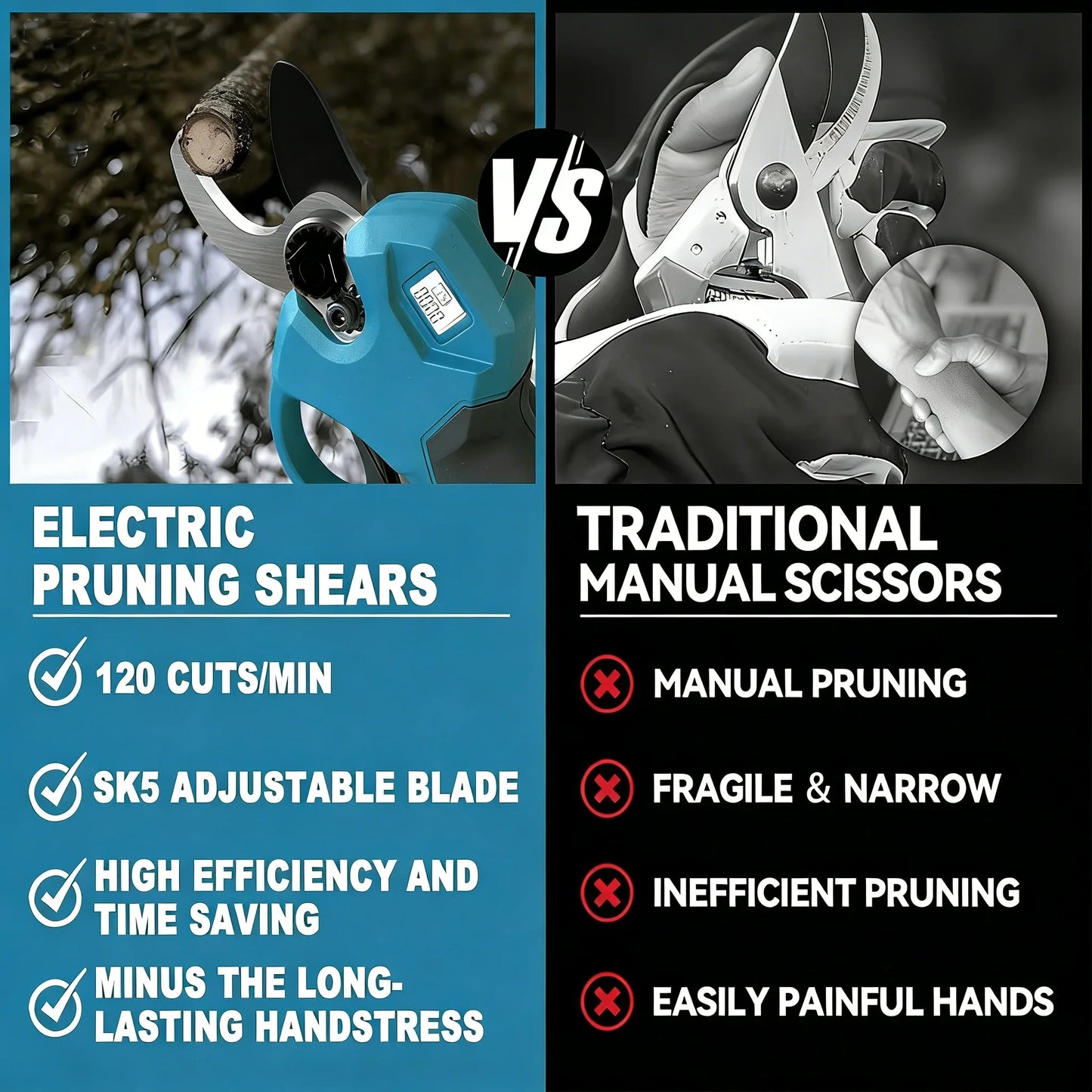 Makita Brushless Electric Pruning Shears Garden Tool Branche Cutter Cordless Electric Garden Scissors Fruit Tree for Makita 18V