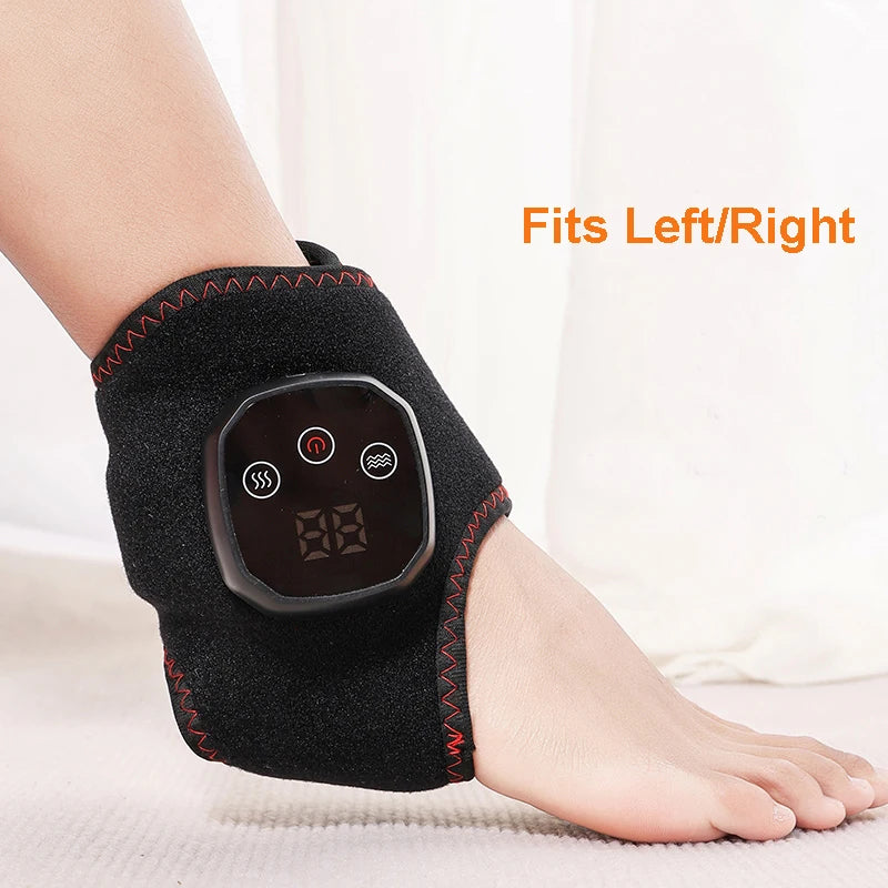 Electric Heat And Vibration Ankle/ Wrist Massager Hot Compress Therapy