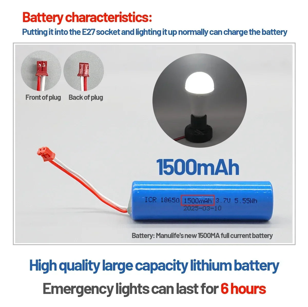 LED Rechargeable Light Bulb
