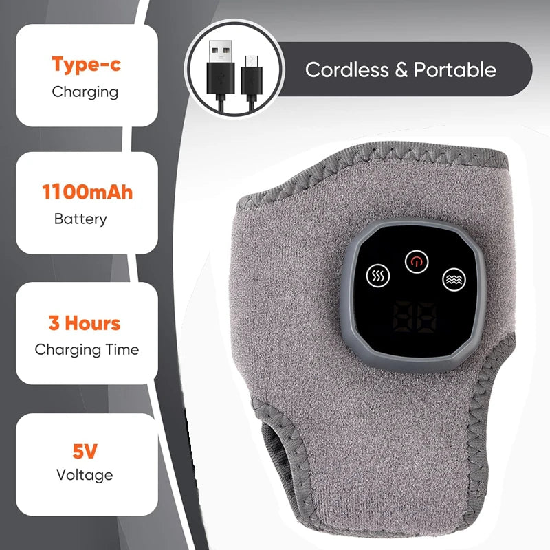 Electric Heat And Vibration Ankle/ Wrist Massager Hot Compress Therapy