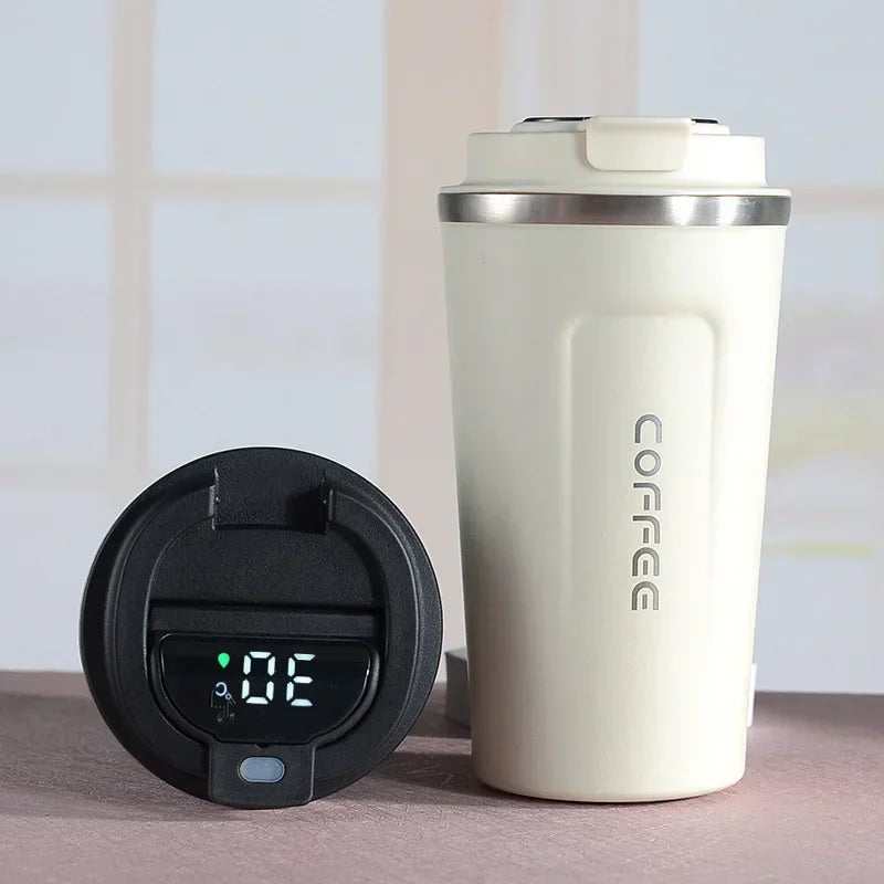 380/510ml Stainless Steel Coffee Cup with Temperature Display