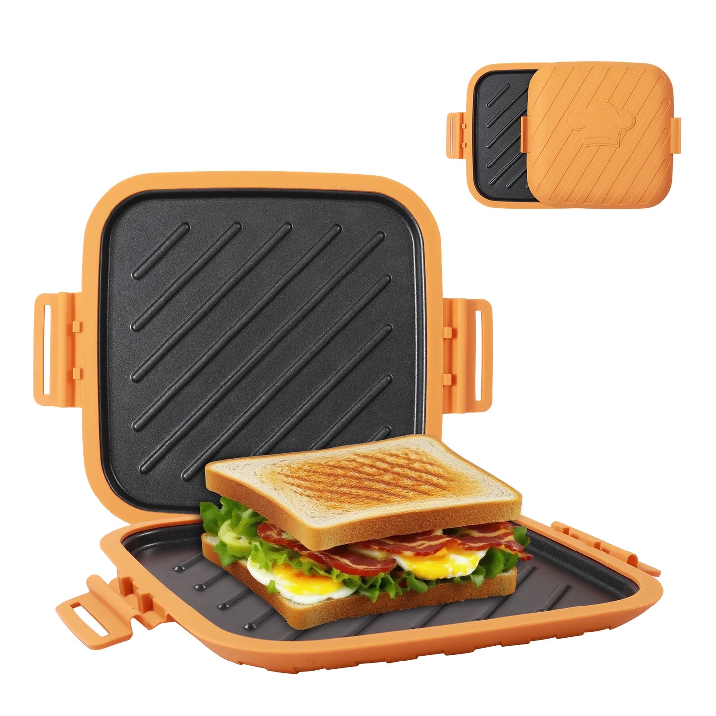 Microwave Toastie & Sandwich Maker — Silicone Non-Stick Grill with Heatwave Technology