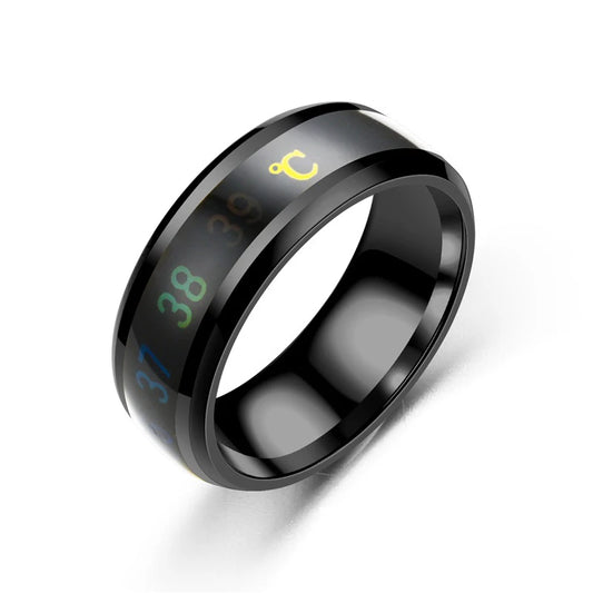 Smart Mood Ring for Couples — Temperature-Sensitive, Stainless Steel, Waterproof