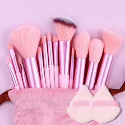 Soft Fluffy Cosmetic Brushes for Foundation, Powder, Eyeshadow & Blending