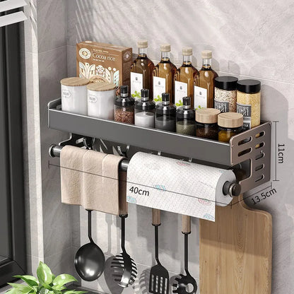 No-Drill Wall Mounted Multi-Functional Organizer for Spices and Knives