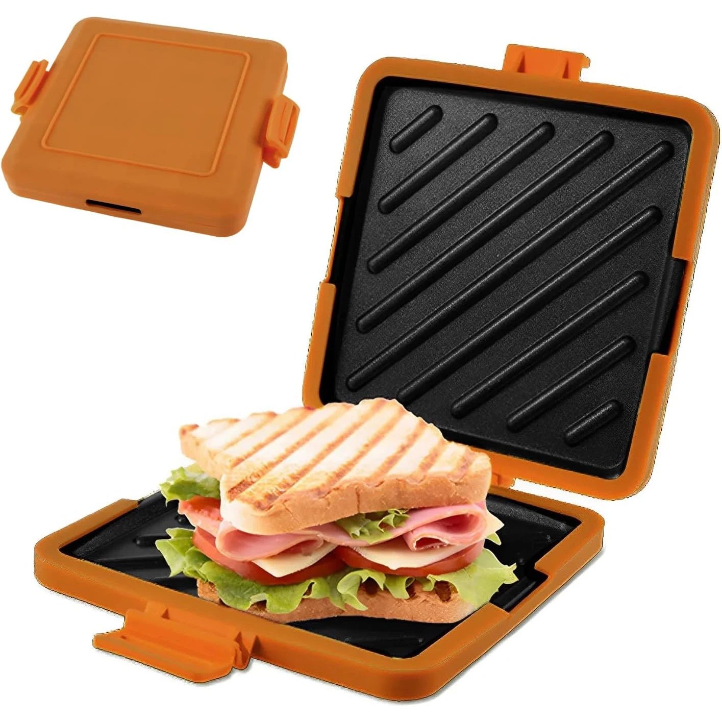Microwave Toastie & Sandwich Maker — Silicone Non-Stick Grill with Heatwave Technology
