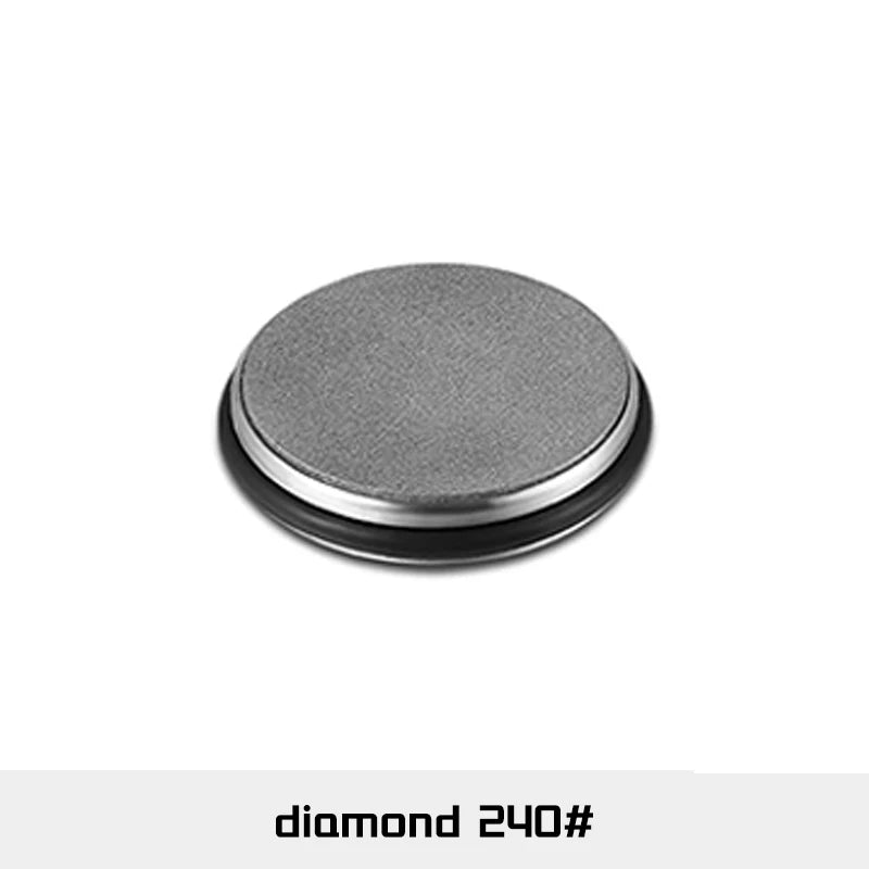 Rolling Knife Sharpener — Double-Sided Diamond Stone with 15°/20° Magnetic Angle Guide