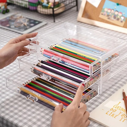 3/5 Layer Acrylic Office Organizer Drawer for Desk