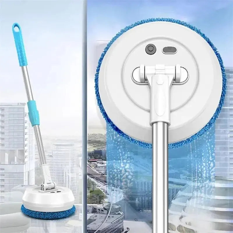 Wireless Electric Spin Mop — 2-in-1 Wet & Dry, Telescopic Handle, USB Rechargeable
