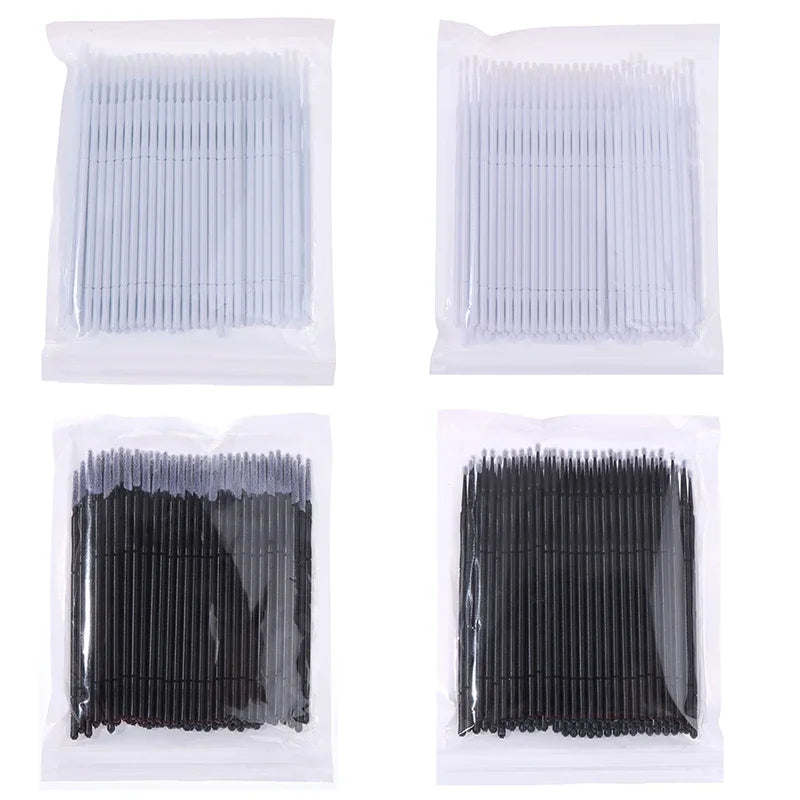 100Pcs Professional Disposable Eyelash Extension Micro Brush