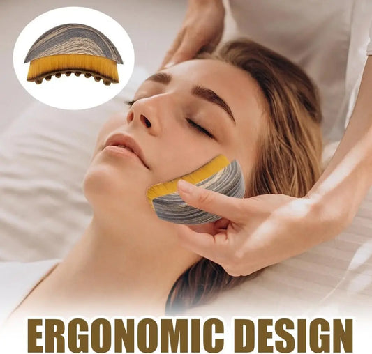 6-Claw Sandalwood Facial Lymphatic Drainage Massager — Jawline Sculpting Tool
