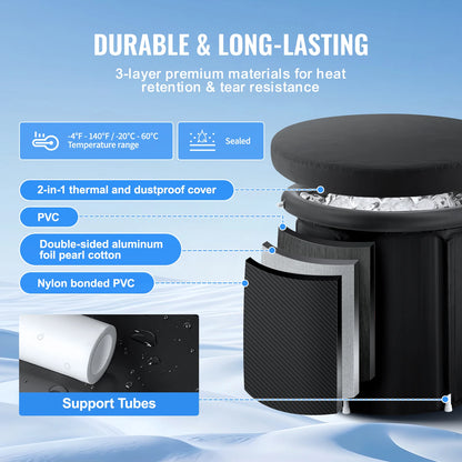 Portable, Inflatable Ice Bath Tub for Cold Water Therapy