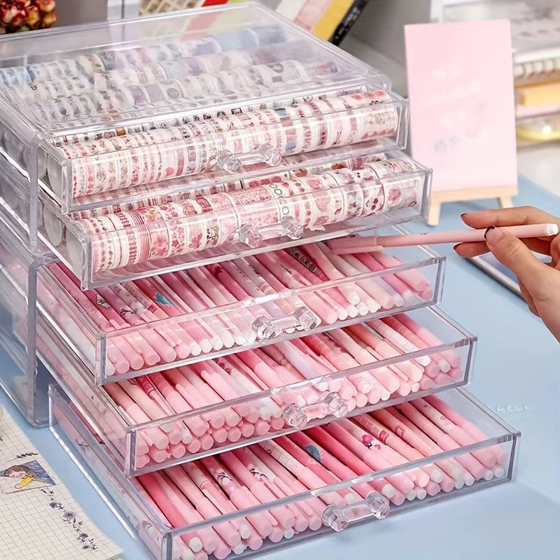 3/5 Layer Acrylic Office Organizer Drawer for Desk
