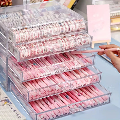3/5 Layer Acrylic Office Organizer Drawer for Desk