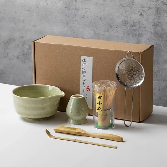 Complete Matcha Tea Set — Traditional Japanese Bamboo Whisk & Scoop