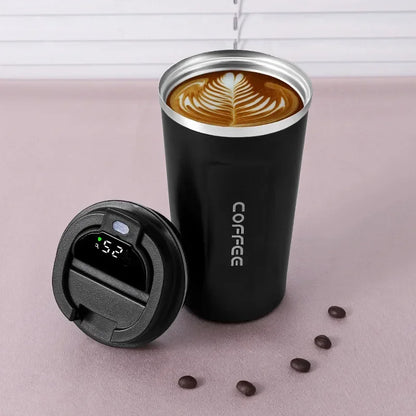 380/510ml Stainless Steel Coffee Cup with Temperature Display