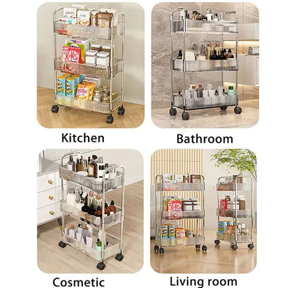Multi-Layer Mobile Storage Shelf with Wheels Multi-Layers