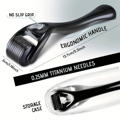 540 Needles for Facial Body Hair Growth Derma Roller for Skin Beard 0.25mm Needle Micro Face Roll Tool For Face Scalp BeautyTool