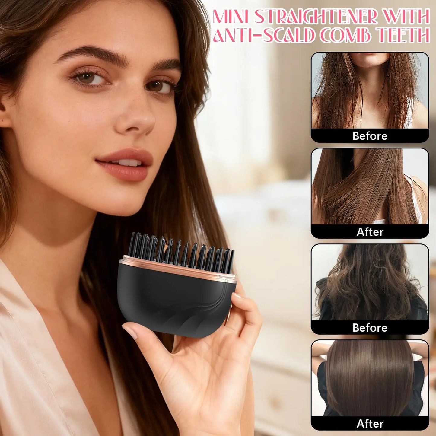 2026 New Mini Rechargeable Hair Straightener