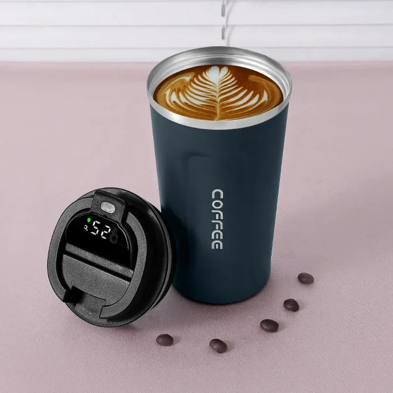 380/510ml Stainless Steel Coffee Cup with Temperature Display
