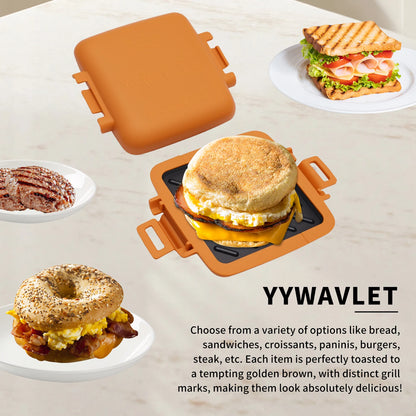 Microwave Toastie & Sandwich Maker — Silicone Non-Stick Grill with Heatwave Technology
