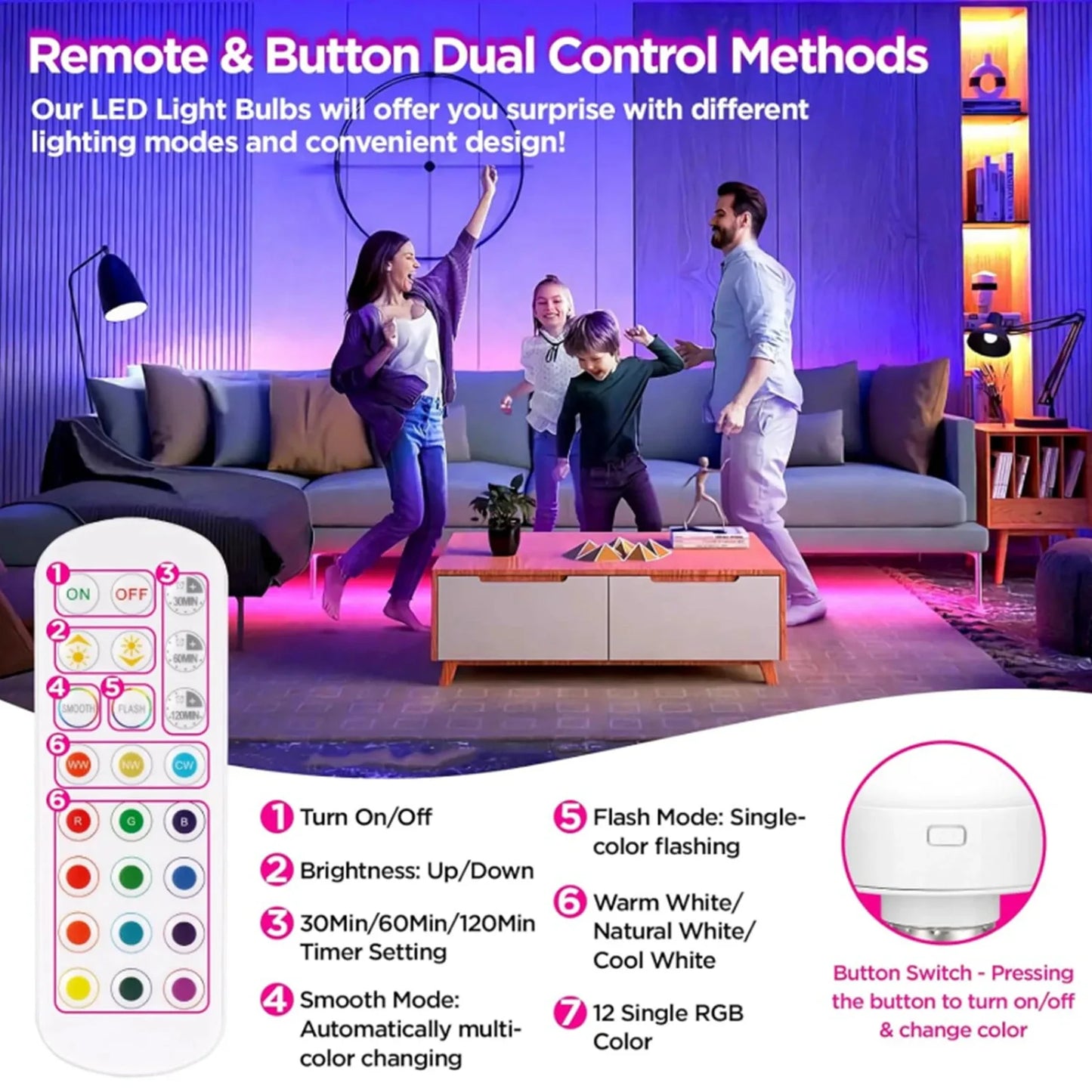 LED Rechargeable Light Bulbs
