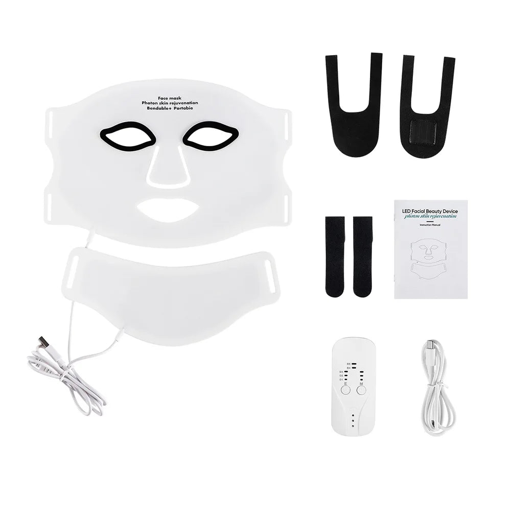 LED Photon Red Light Infrared Therapy Facial Mask/ Wireless Use