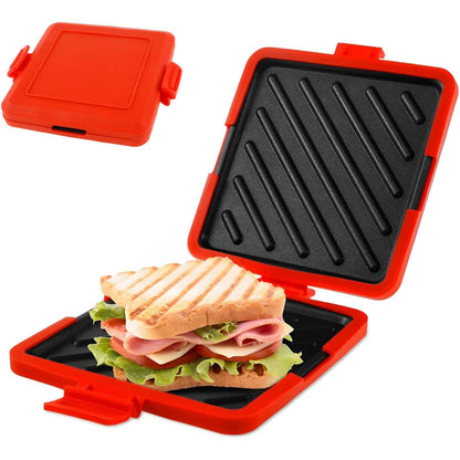 Microwave Toastie & Sandwich Maker — Silicone Non-Stick Grill with Heatwave Technology