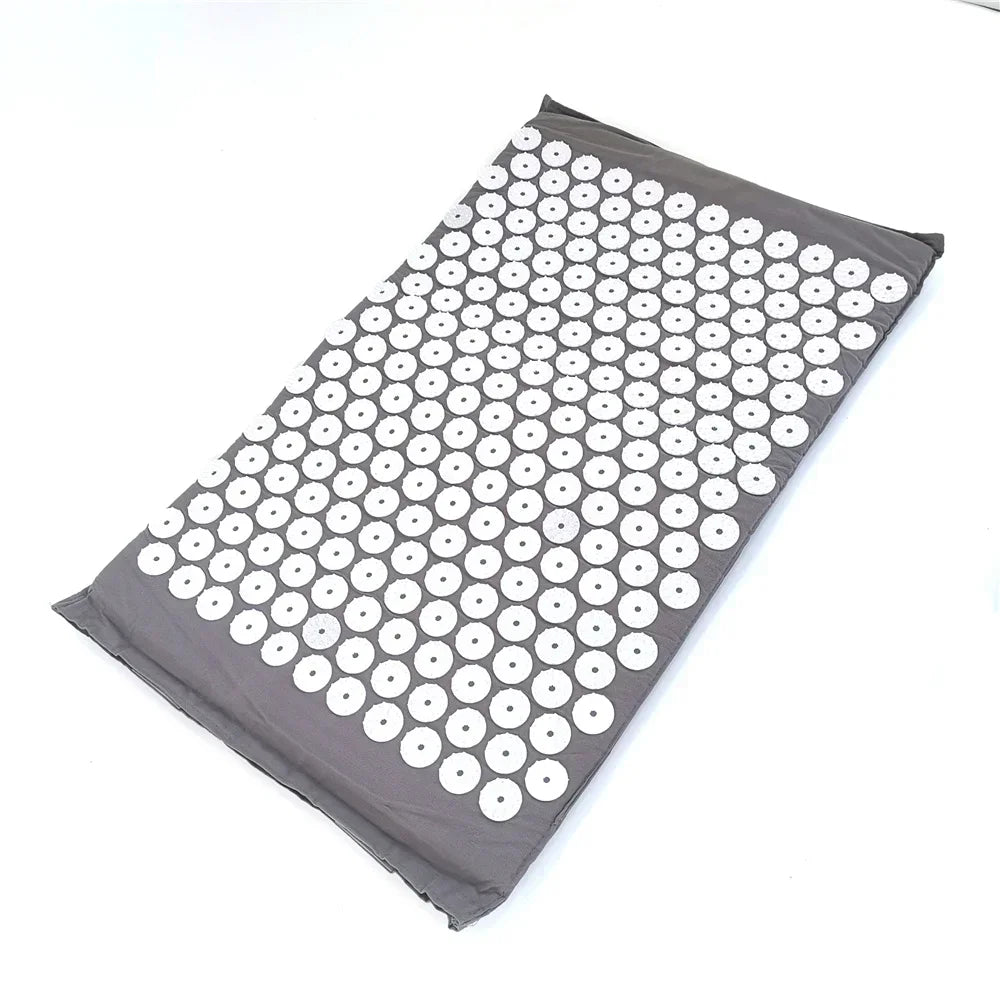 Yoga Acupressure Mat and Pillow Set, Relieves Pain/ Stress in Back and Body