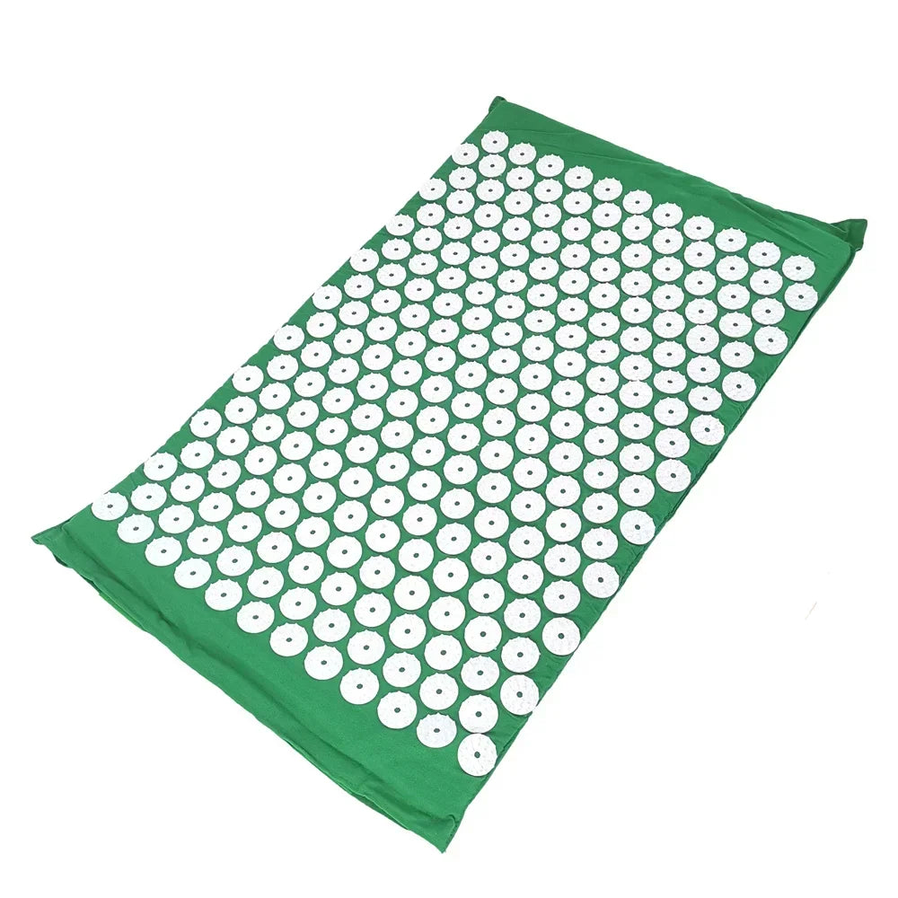 Yoga Acupressure Mat and Pillow Set, Relieves Pain/ Stress in Back and Body
