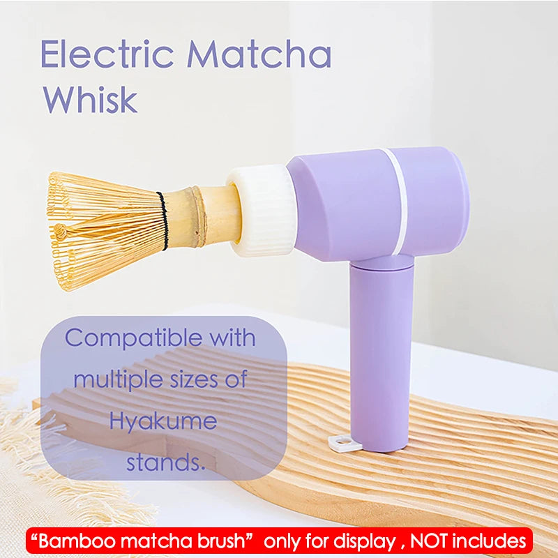 Electric Bamboo Whisk Matcha Brush, 3 Gears, Adjustable Quick Whisk