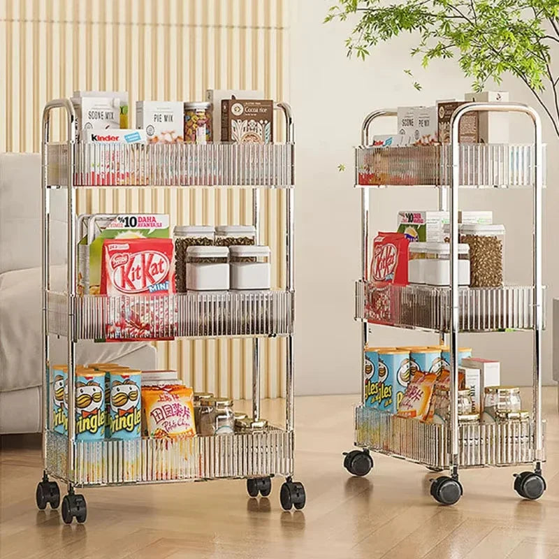 Multi-Layer Mobile Storage Shelf with Wheels Multi-Layers