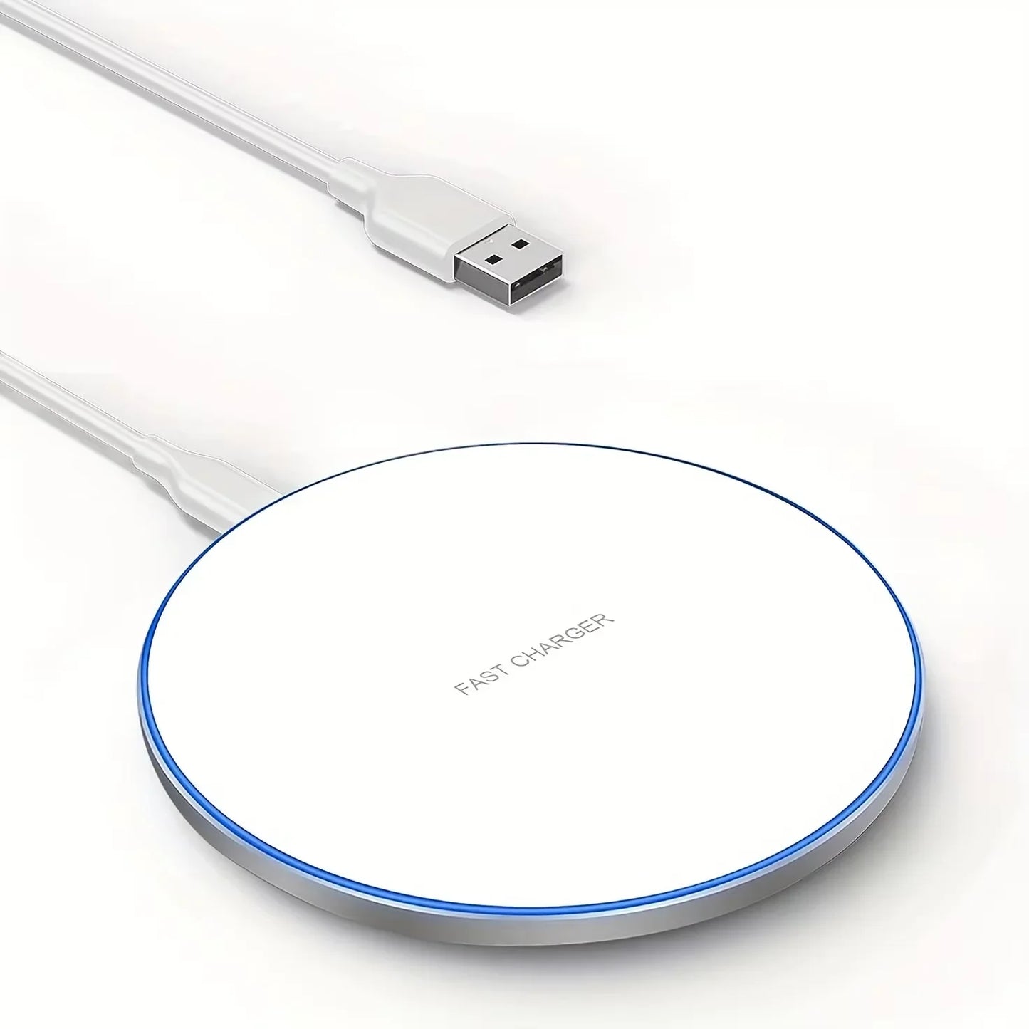 15W Desktop LED Wireless Charger Pad Phone Holder For iPhone 17 16 15 14 13 Pro Max Samsung Xiaomi Induction Fast Charging Stand