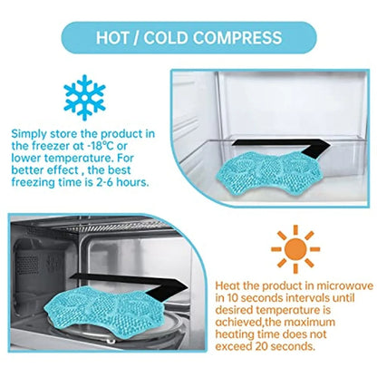 Ankle/ Foot Ice Pack - Hot & Cold Gel Pack with Adjustable Stand for Myofascial & Feet - Microwaveable, Freezable & Reusable