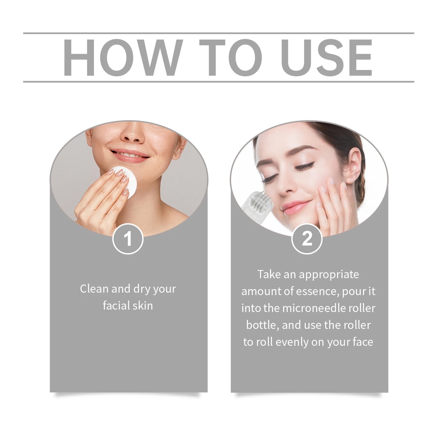 Hyaluronic acid 0.25mm Microneedle Roller Set Facial for Smooth Skin Barrier Protection Long Lasting Moisturization Skincare kit