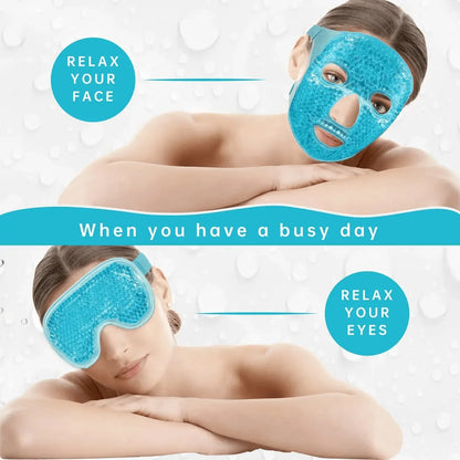Gel Cooling Ice Face Mask, Hot/ Cold Compress Pack