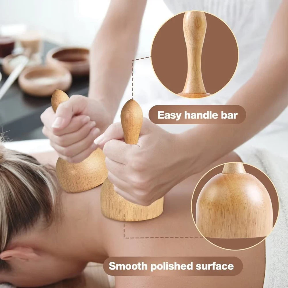 Wooden Lymphatic Drainage Massager Kit — Maderoterapia Body Contouring Set