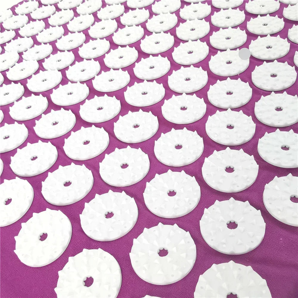 Yoga Acupressure Mat and Pillow Set, Relieves Pain/ Stress in Back and Body