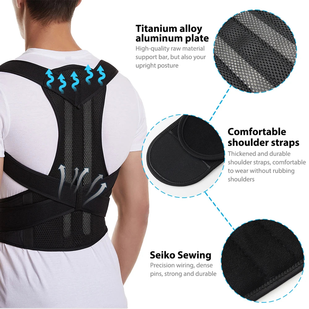 Posture Corrector Back Brace — Full Support for a Stronger, Straighter You