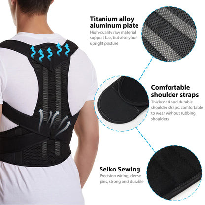 Posture Corrector Back Brace — Full Support for a Stronger, Straighter You