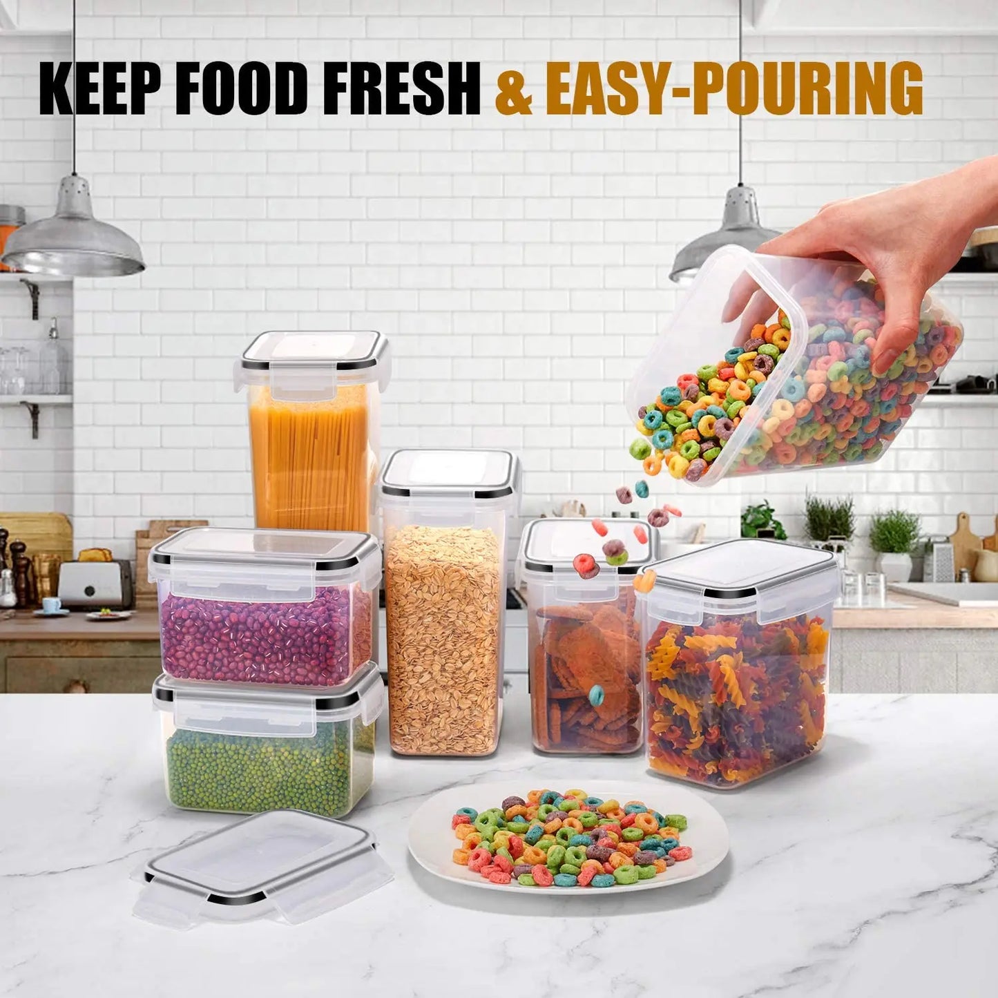 7-Piece Airtight Food Storage Container Set — BPA-Free with Labels & Marker