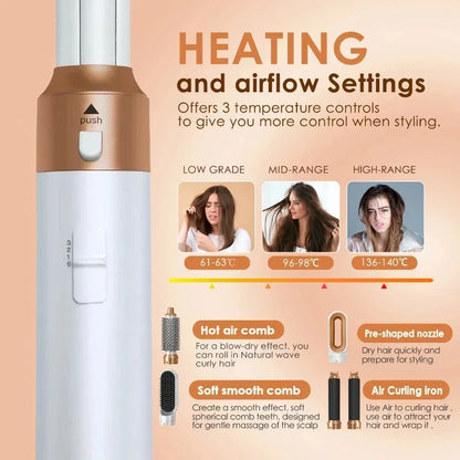 5 in 1 Professional Hair Dryer / Curling Iron Hair Styling Tool