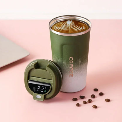 380/510ml Stainless Steel Coffee Cup with Temperature Display