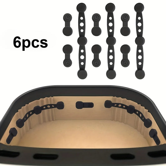 Magnetic Silicone Air Fryer Clips — Non-Stick Parchment Fasteners, Set of 6
