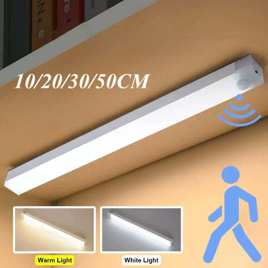 PIR Motion Sensor LED Bar Light — Rechargeable, Dimmable, Magnetic Mount
